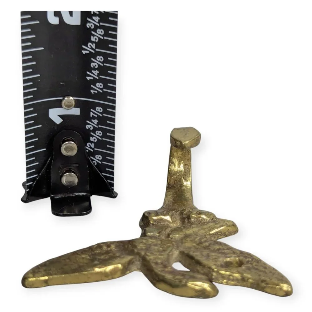 Vintage Brass Mallard Duck Wildlife Wall Mount Coat Hat Hook Hanger 2